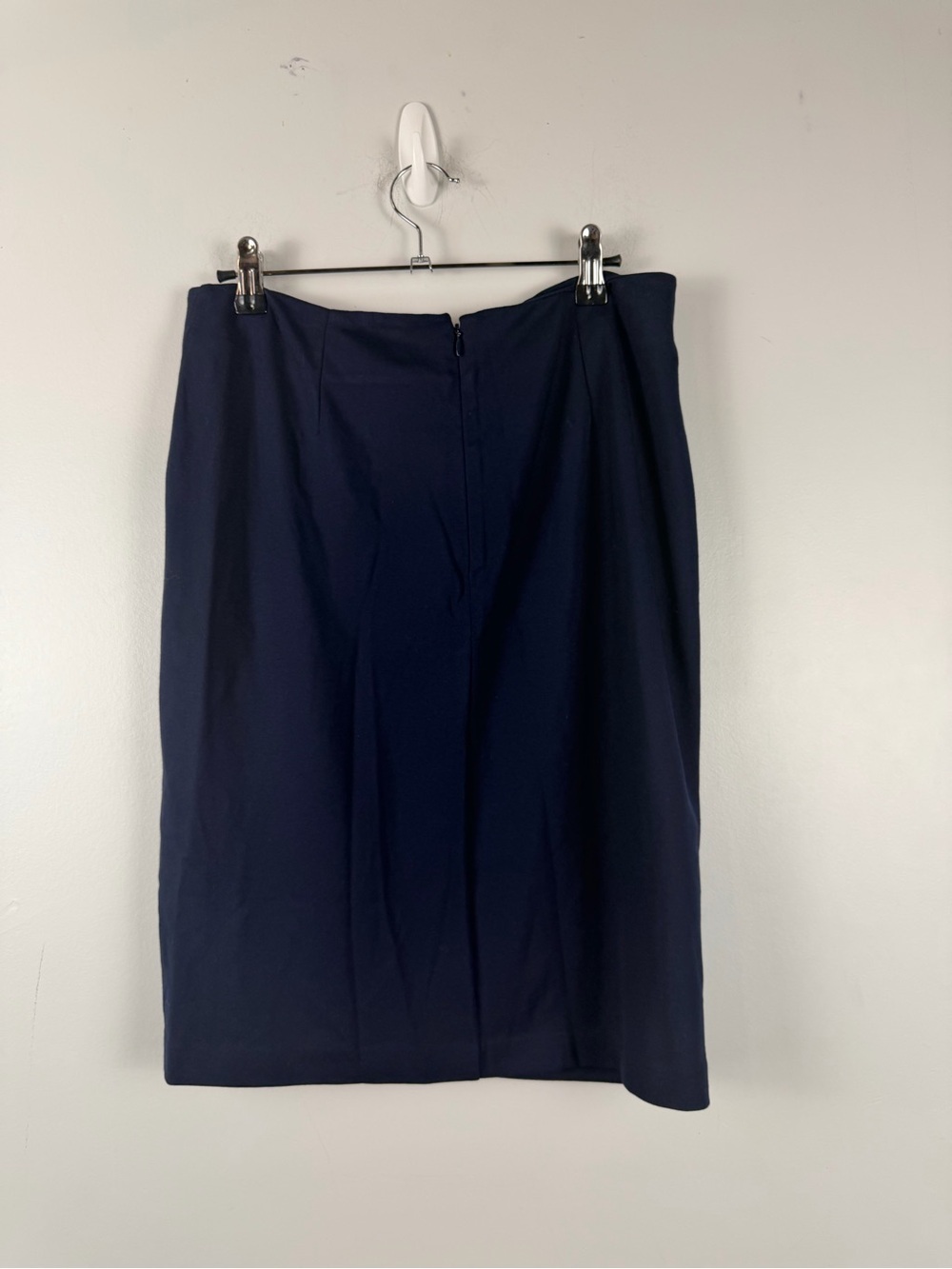 New J.McLaughlin parkhurst navy side ruched workwear skirt size 8 - Picture 7 of 8